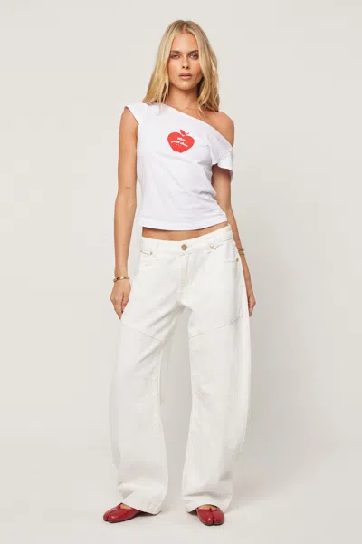 Abrand 99 Low Barrel Jean White Gold