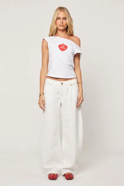 Abrand 99 Low Barrel Jean White Gold