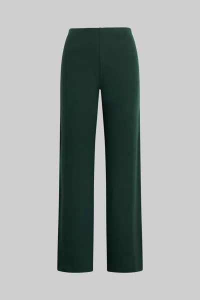Leset Lauren Wide Leg Pants Emerald In Green