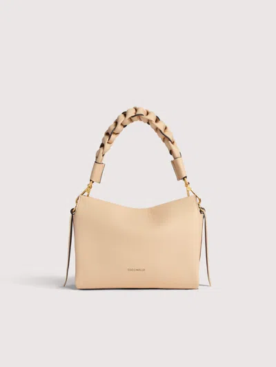 Coccinelle Handbag In Two-sided Leather Boheme Small In Purple