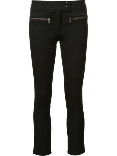 Shop Veronica Beard Slim-fit Cropped Trousers In Black
