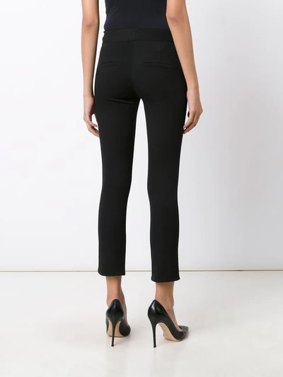 Shop Veronica Beard Slim-fit Cropped Trousers In Black