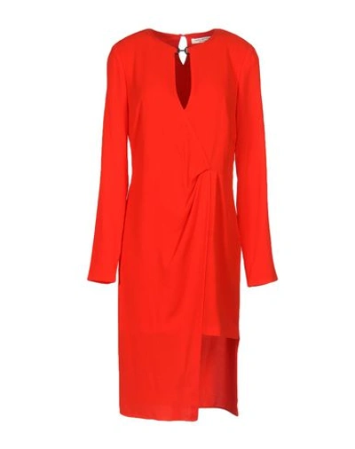Halston Heritage Knee-length Dress In Red