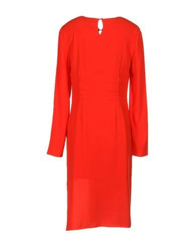 Shop Halston Heritage Knee-length Dress In Red