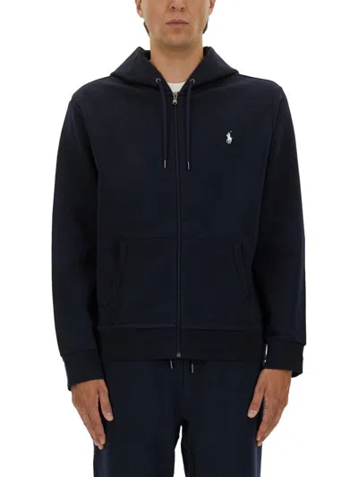 Polo Ralph Lauren Long Sleeve Performance Sweatshirt In Blue