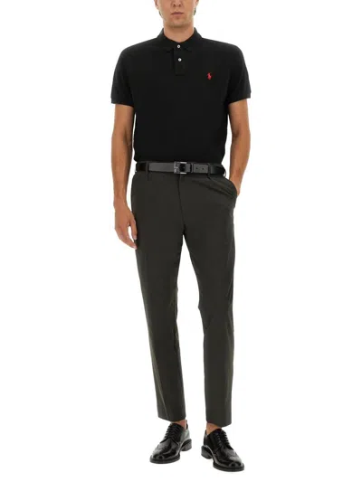 Polo Ralph Lauren Short-sleeve Polo Shirt With Traditional Collar And Embroidered Logo In Black