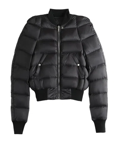 Rick Owens Modern Quilted Down Jacket Pockets In Black