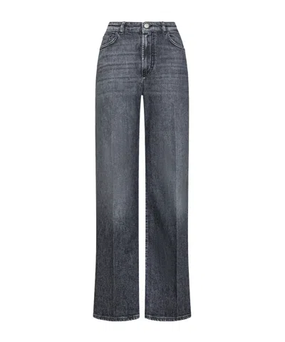 Seventy Belt Loop Denim Trousers In Gray