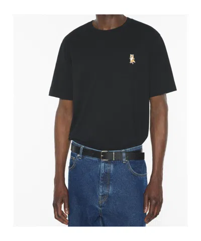 Maison Kitsuné Maison Kitsune Fox Head T Shirt In Black
