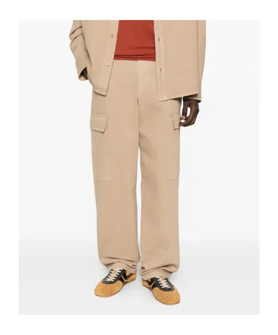 A.p.c. A. P.c. Cotton Cargo Trousers In Brown