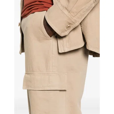 A.p.c. A. P.c. Cotton Cargo Trousers In Brown