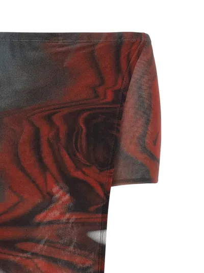 Jean Paul Gaultier 'roses Floues Rouges' Skort In White