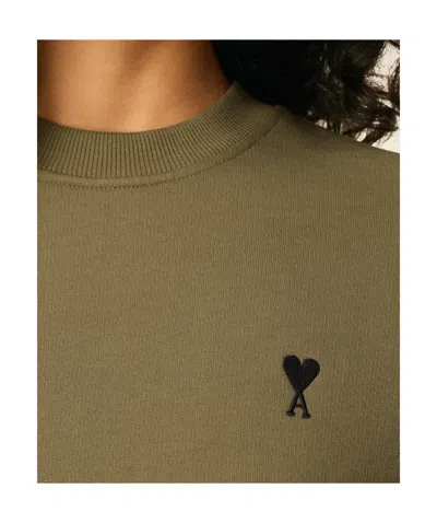 Ami Alexandre Mattiussi Ami Paris Bronze Ami De Coeur Sweatshirt Women In Animal Print