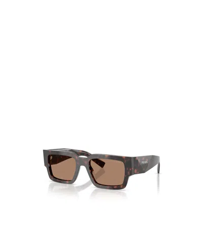 Prada Rectangle-frame Sunglasses In Brown