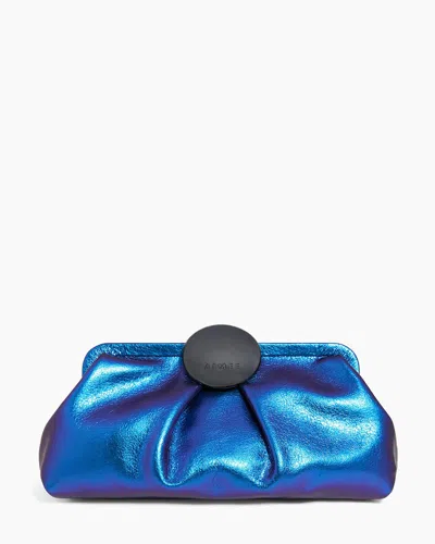 Aimee Kestenberg Full Circle Leather Frame Clutch In Blue