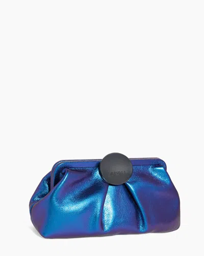 Aimee Kestenberg Full Circle Leather Frame Clutch In Blue