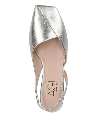 Agl Attilio Giusti Leombruni Slingback Square-toe Flats In Animal Print