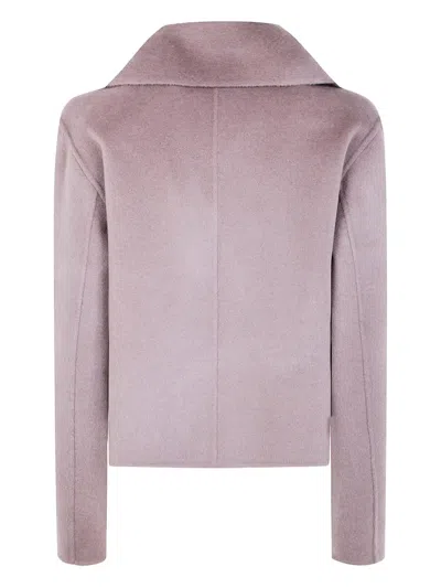 Joseph "delano" Jacket Double Face Cashmere In Pink