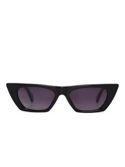 Anine Bing Pierre Pointed-frame Sunglasses In Black