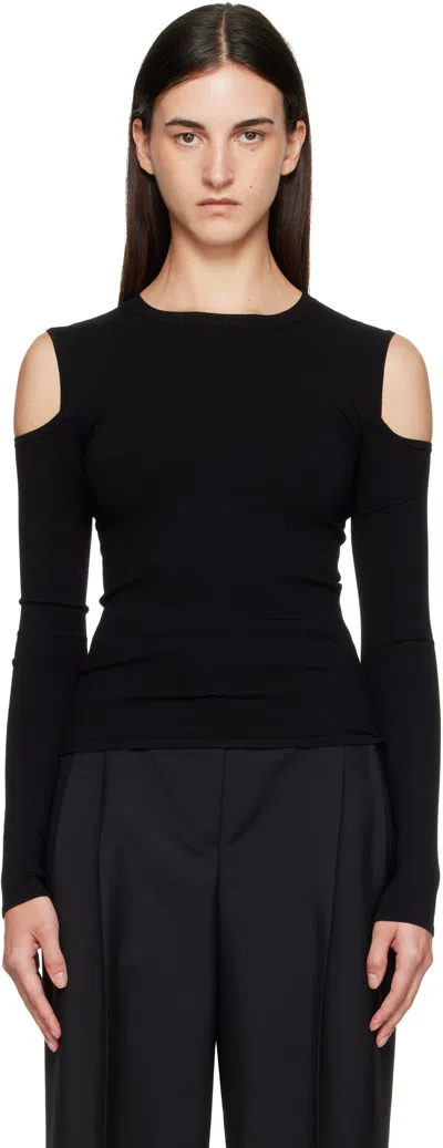 Max Mara Black Vik Top In Black