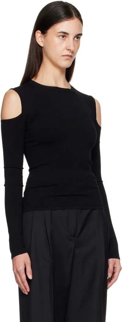Max Mara Black Vik Top In Black