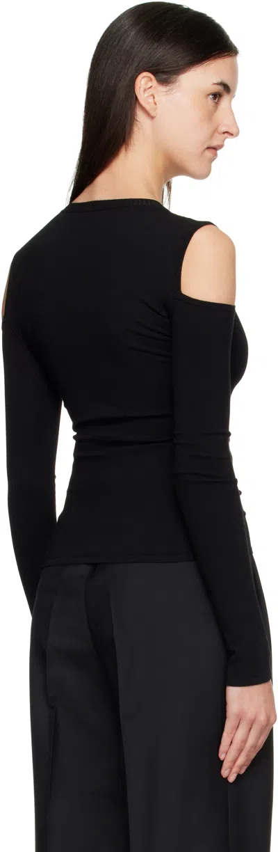 Max Mara Black Vik Top In Black