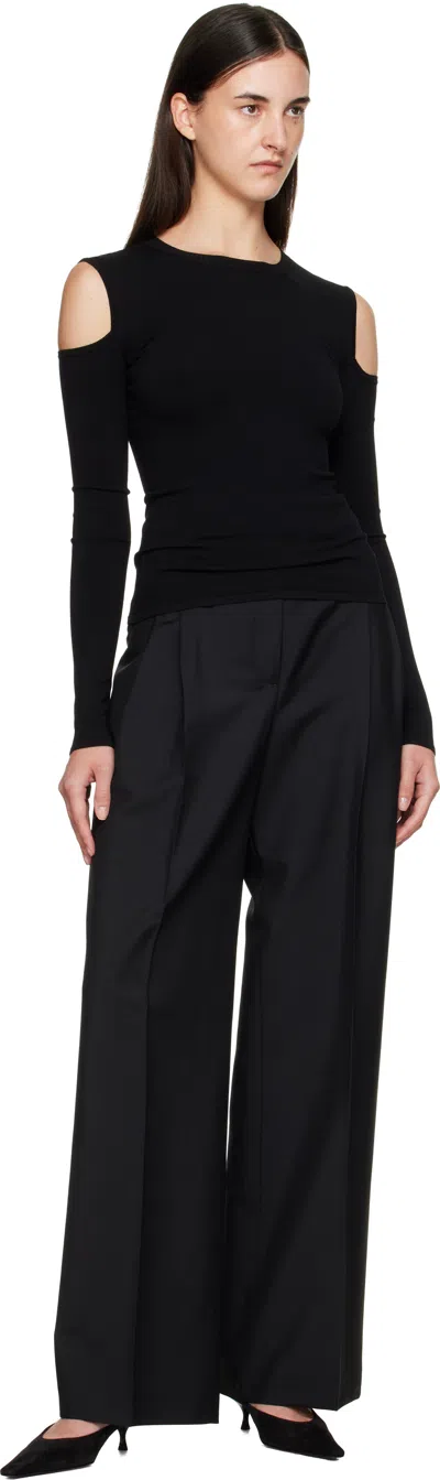 Max Mara Black Vik Top In Black