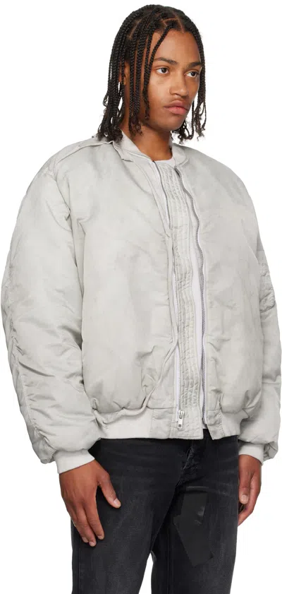 Alexander Digenova Gray Cutout Bomber Jacket