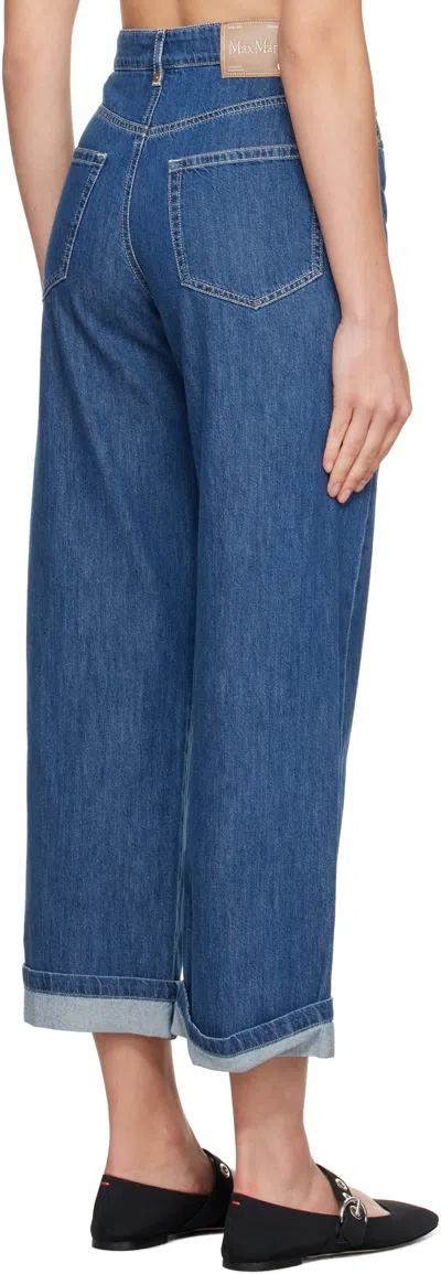 Max Mara Blue Eles Jeans In Blue