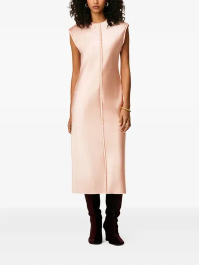 Ami Alexandre Mattiussi Sleeveless Knee Length Dress With Seam Design In Pink
