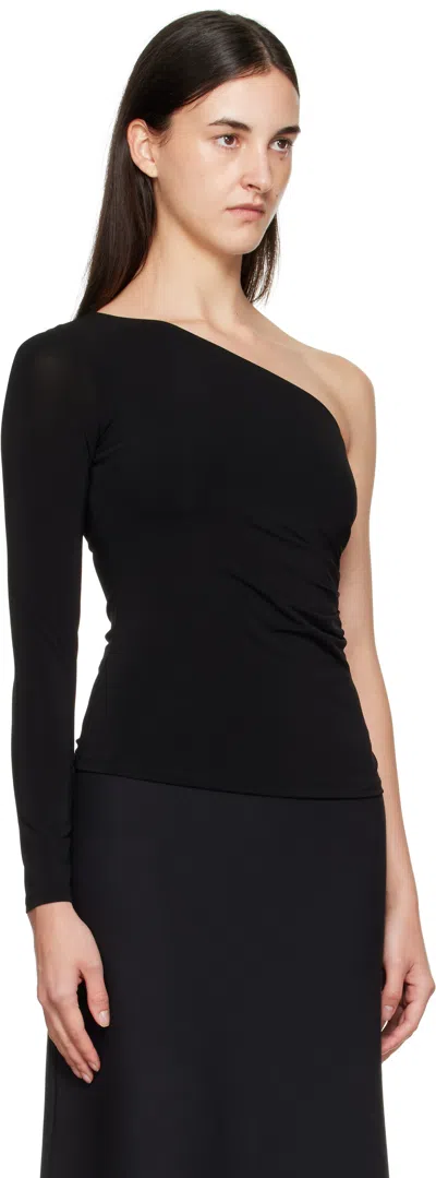Max Mara Black Spluga Top In Black