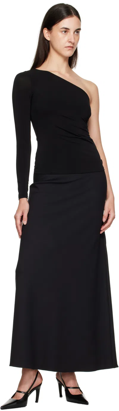 Max Mara Black Spluga Top In Black