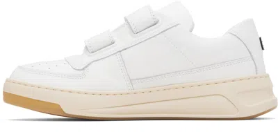 Acne Studios 20mm Steffey Leather Low Top Sneakers In White