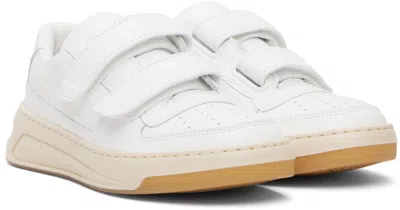 Acne Studios 20mm Steffey Leather Low Top Sneakers In White