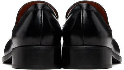 Acne Studios Stamped Monogram Calf Leather Loafers In Black