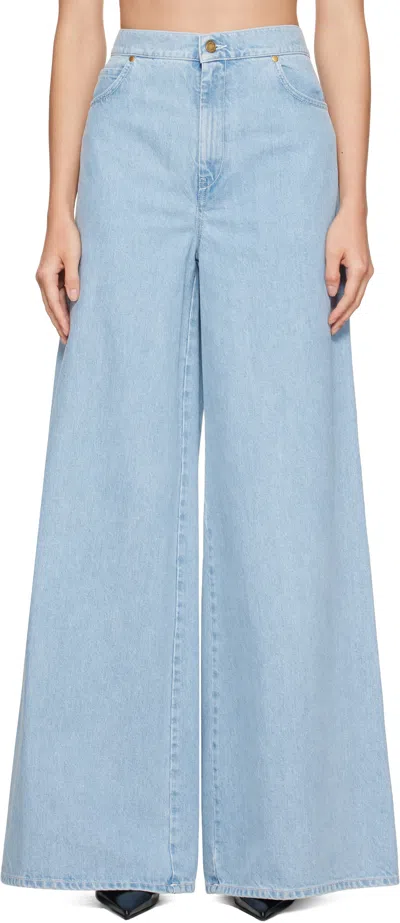 Max Mara Denim Affari Wide-leg Jeans In Blue