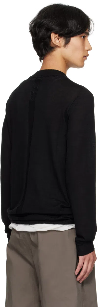 Rick Owens Black Concordians Level Lupetto Sweater In Black