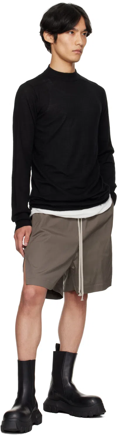 Rick Owens Black Concordians Level Lupetto Sweater In Black