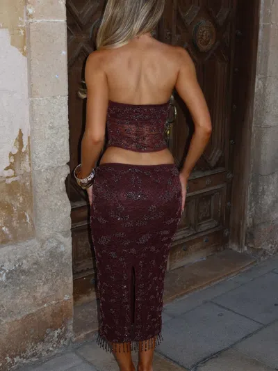 Outcast Melinae Midi Skirt Chocolate