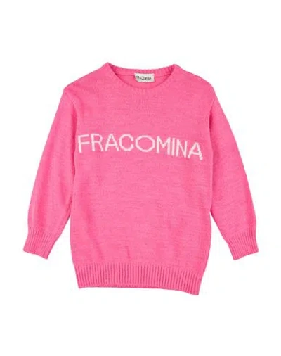 Fracomina Mini Toddler Girl Sweater Fuchsia Size 6 Acrylic, Wool, Viscose, Alpaca Wool In Pink