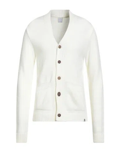 Why Not Brand Man Cardigan Cream Size Xl Acrylic, Wool In White
