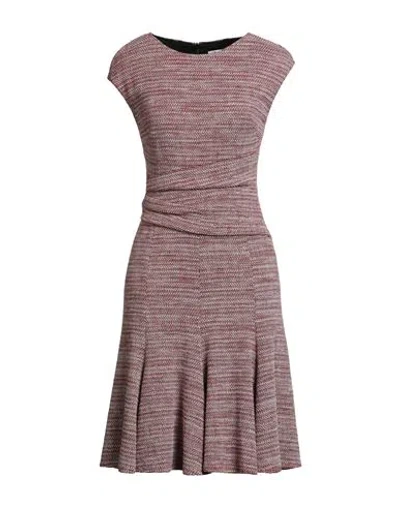 Paule Ka Woman Midi Dress Red Size 12 Cotton, Polyamide, Virgin Wool, Acrylic, Synthetic Fibers In Red