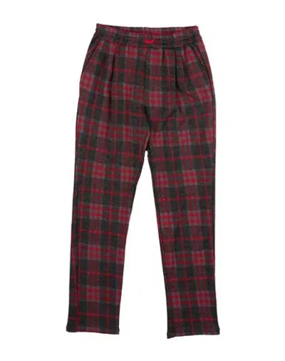 Monnalisa Toddler Boy Pants Charcoal Size 6 Polyester, Cotton, Acrylic, Virgin Wool In Burgundy