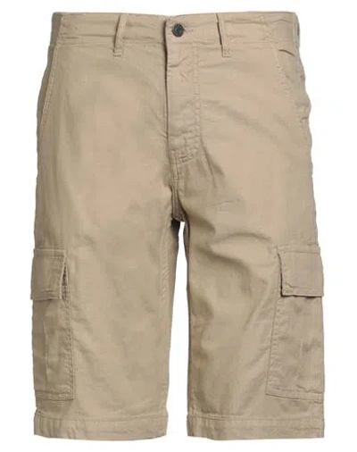 Guess Man Shorts & Bermuda Shorts Sand Size 32 Cotton, Linen, Elastane In Neutral