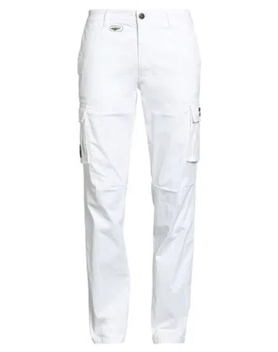 Aeronautica Militare Man Pants White Size 32 Cotton, Elastane In Gray