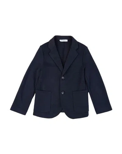 Paolo Pecora Toddler Boy Blazer Midnight Blue Size 3 Polyester, Viscose, Elastane In Black