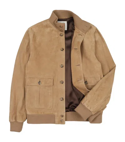 Valstar Suede Ino Bomber Jacket In Brown