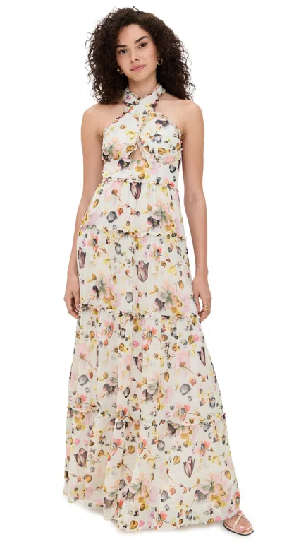 Amanda Uprichard Estella Maxi Dress In Ambrose Print In Multi