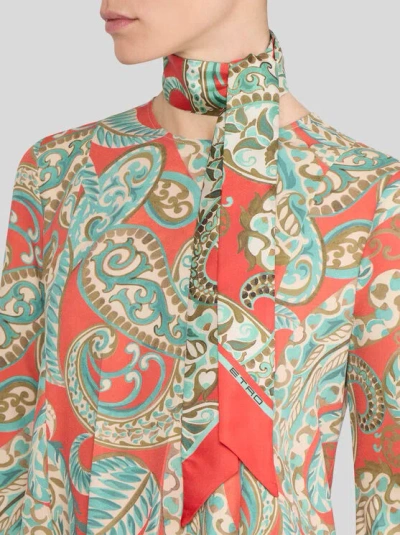 Etro Paisley Silk Scarf In Multi