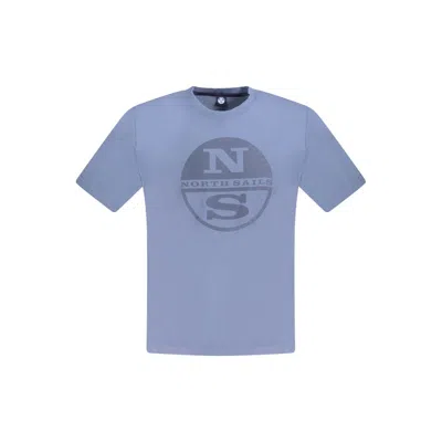 North Sails Blue Cotton Men T-shirt In Blue